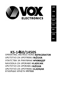 Priručnik Vox KS1450S Hladnjak