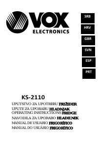Manual de uso Vox KS2110 Refrigerador