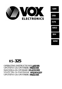 Priručnik Vox KS325 Hladnjak