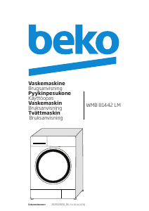 Bruksanvisning BEKO WMB 81442 LM Vaskemaskin