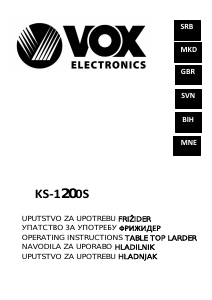 Priročnik Vox KS1200S Hladilnik