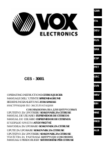 Manuale Vox CES3001 Spremiagrumi