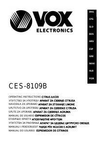 Priročnik Vox CES8109B Ožemalnik citrusov