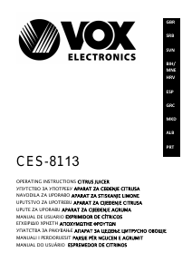 Manual de uso Vox CES8113 Exprimidor de cítricos