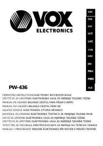Manual de uso Vox PW436 Báscula