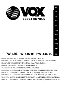 Manual de uso Vox PW436-01 Báscula