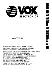 Manual Vox KG3353 Grelhador de contacto