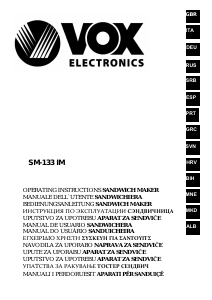 Manuale Vox SM133 Grill a contatto