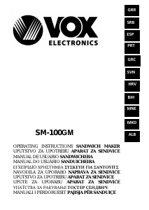 Priročnik Vox SM100GM Kontaktni žar