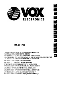 Manual Vox SM217 Grelhador de contacto