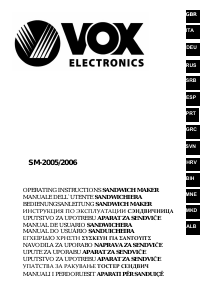 Manual de uso Vox SM2006 Grill de contacto