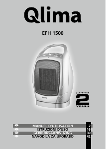 Manuale Qlima EFH1500 Termoventilatore