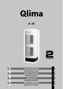 Manual Qlima A 34 Purificador de ar