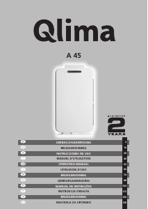 Manual Qlima A 45 Purificador de ar