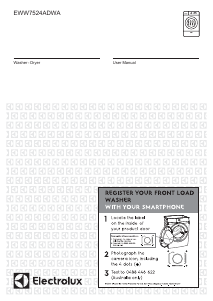 Handleiding Electrolux EWW7524ADWA Was-droog combinatie