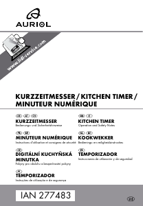 Manual Auriol IAN 277483 Kitchen Timer