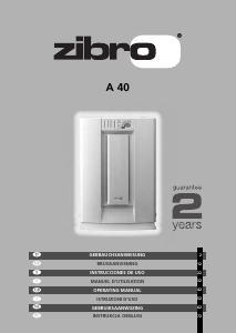 Manual de uso Zibro A 40 Purificador de aire