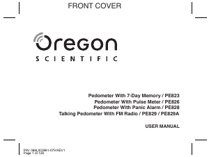 Manual de uso Oregon PE 82X Podómetro