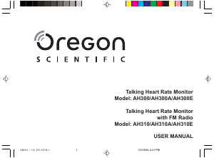 Manual Oregon AH300E Heart Rate Monitor