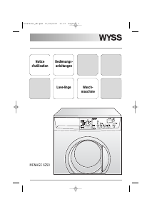 Bedienungsanleitung Wyss Menage 6250 Waschmaschine