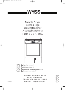 Manual Wyss Tumbler 6550 Dryer