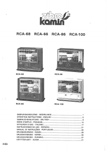 Manual de uso Zibro RCA 68 Calefactor