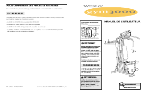 Mode d’emploi Weslo Gym 3000 Appareil de musculation