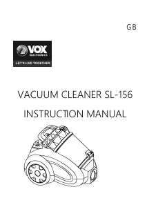 Manual Vox SL156 Vacuum Cleaner