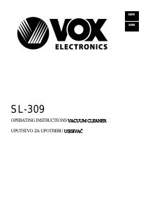 Manual Vox SL309 Vacuum Cleaner