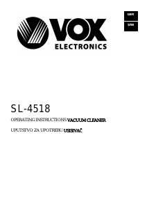 Manual Vox SL4518 Vacuum Cleaner
