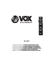 Priročnik Vox NF3870 Hladilnik in zamrzovalnik
