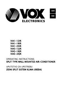 Handleiding Vox IVA1-18IR Airconditioner