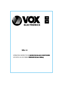 Manual Vox VPA-14 Air Conditioner