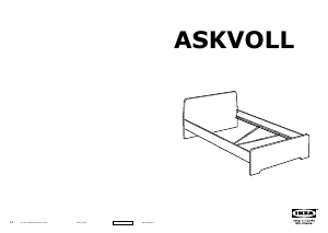 Руководство IKEA ASKVOLL (90x200) Каркас кровати