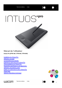 Mode d’emploi Wacom Intuos Pro Tablette grafique