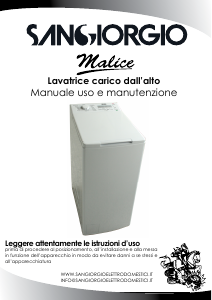 Manuale Sangiorgio ST6512L Malice Lavatrice