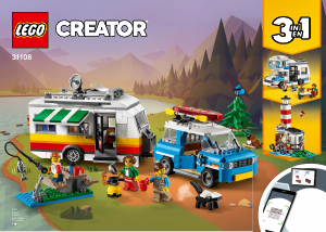 Brugsanvisning Lego set 31108 Creator Familieferie med campingvogn