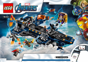 Rokasgrāmata Lego set 76153 Super Heroes Atriebēji: transporta gaisa kuģis