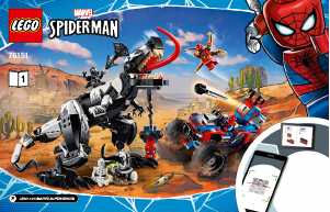 Rokasgrāmata Lego set 76151 Super Heroes Venomozaura slēpnis