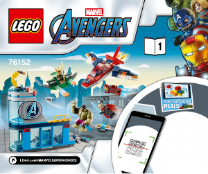 Manual Lego set 76152 Super Heroes Furia lui Loki