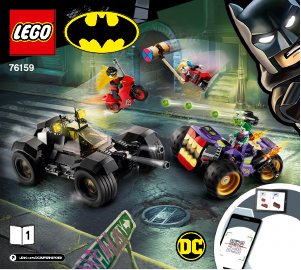 Használati útmutató Lego set 76159 Super Heroes Joker üldözése háromkerekűn