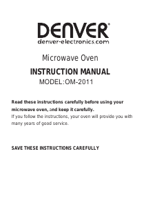 Manual de uso Denver OM-2011 Microondas
