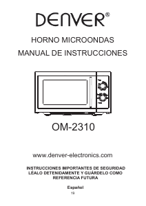 Manual de uso Denver OM-2310 Microondas