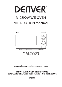 Manual Denver OM-2020 Microwave