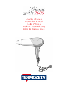 Manuale Termozeta Classic Air 2000 Asciugacapelli