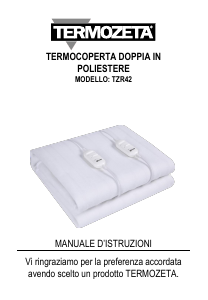 Manuale Termozeta TZR42 Coprimaterasso elettrico