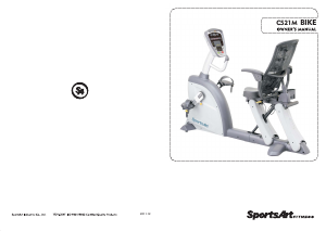 Handleiding SportsArt C521m Hometrainer