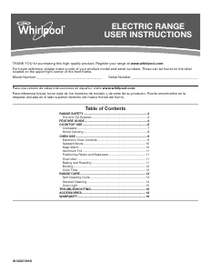 Manual Whirlpool WEC310S0FS Range