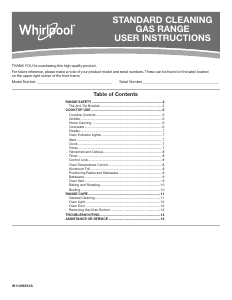 Manual de uso Whirlpool WFG505M0BB Cocina