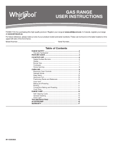 Manual de uso Whirlpool WFG525S0JB Cocina